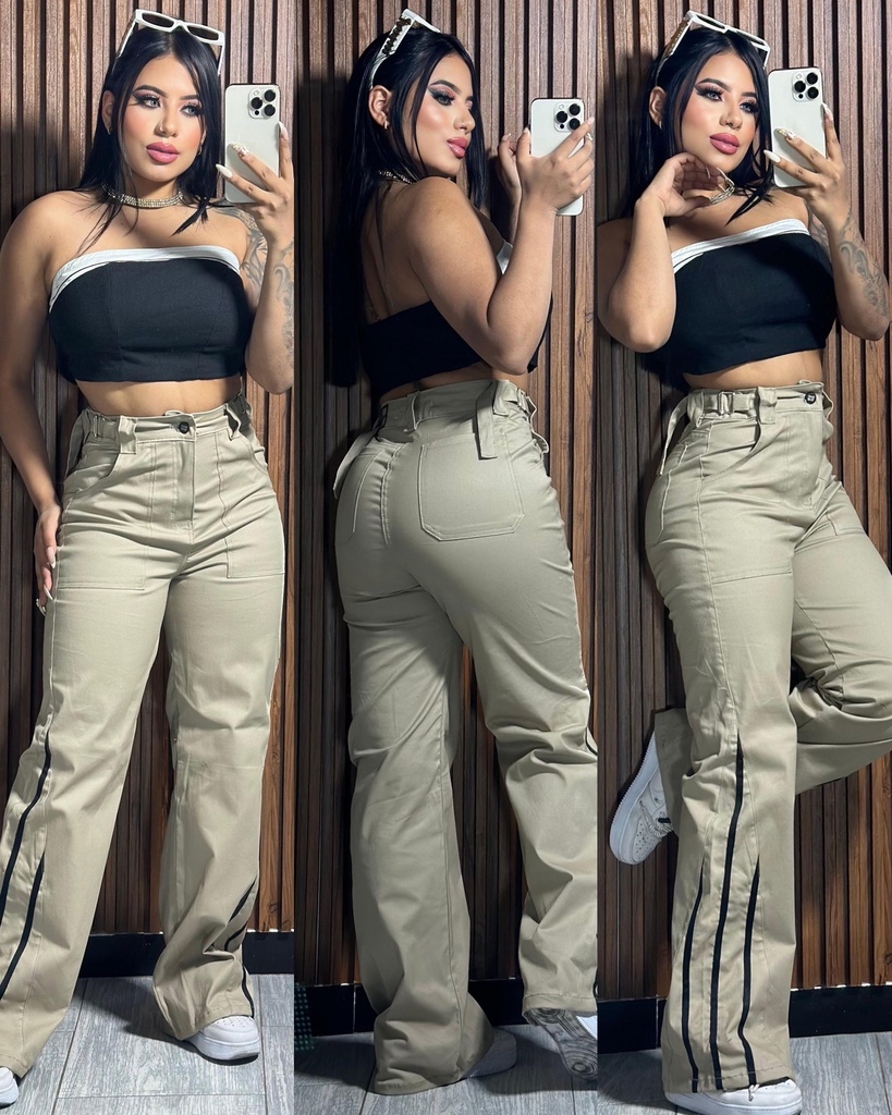 Pantalón dril lineas